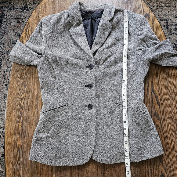 The Limited Wool Blend Gray,Black,White Tweed Blazer Jacket Size Women's Small - Picture 7 of 11